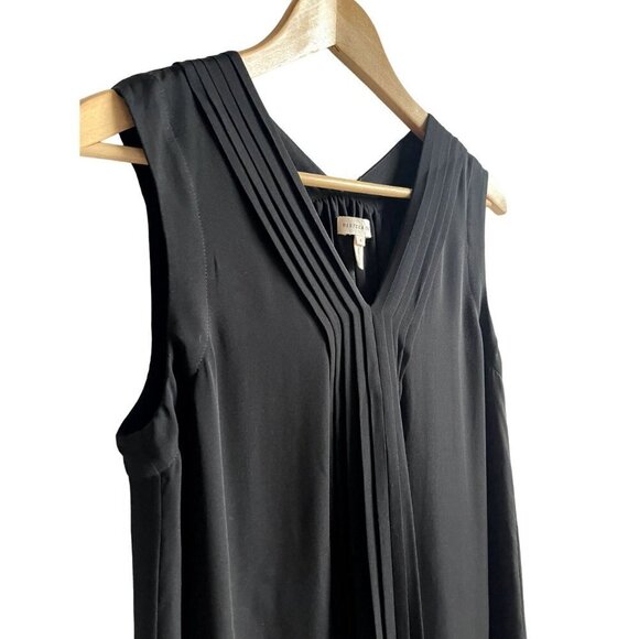 Rebecca Taylor Black Silk Shift Dress V-Neck Sleeveless Size 4 - Picture 6 of 6